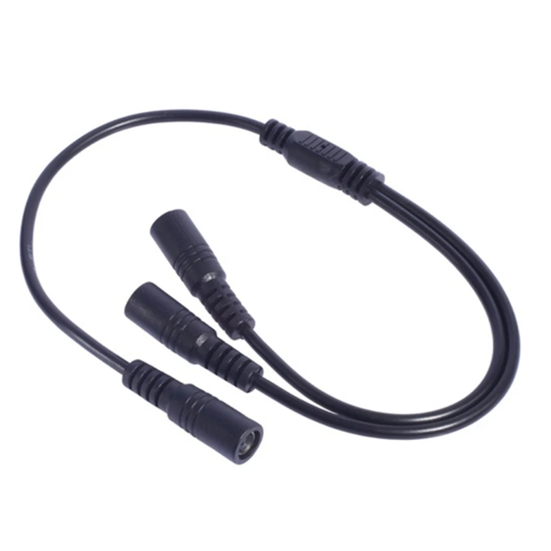 Double DC5521 Female Connection Cable 5.5x2.1mm For Powering Two Devices 40cm Multiple Use