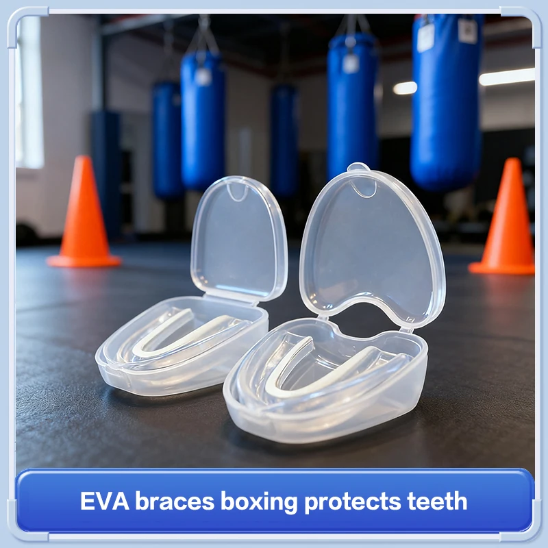 

Sports Tooth Silicone Mouth Guard Boxing Protector Anti-wear Free Shaping Taekwondo Mouthguard Karate Rugby Braces With Box