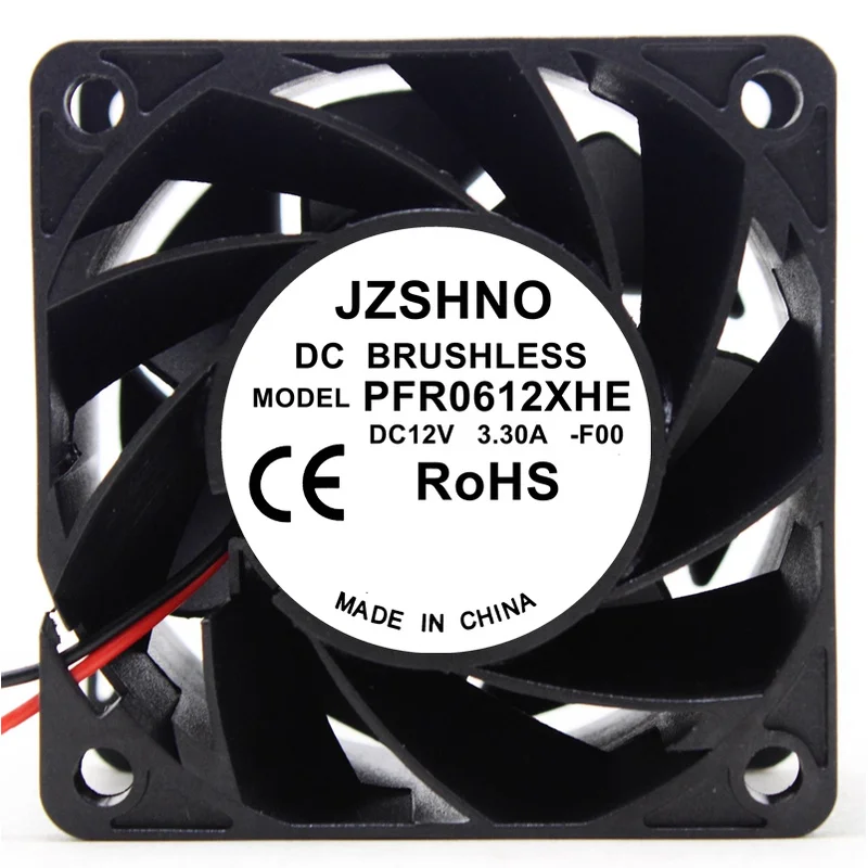 

HJY 1 piece JZSHNO PFR0612XHE DC12V 3.30A 2-wire cooling fan 60*60*38mm