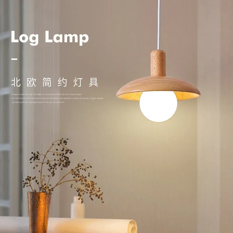 

Simple Log Style Pendant Lamp Is Used For Bedroom Study Living Room Dining Table Interior Home Decoration Retro