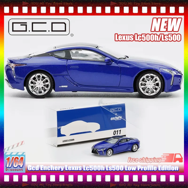 

Масштабная модель автомобиля 1:64 из сплава GCD Enchery Lexus LC500h/LS500, низкопрофильная версия, реалистичная миниатюрная литая модель, детская игрушка, подарок, украшение