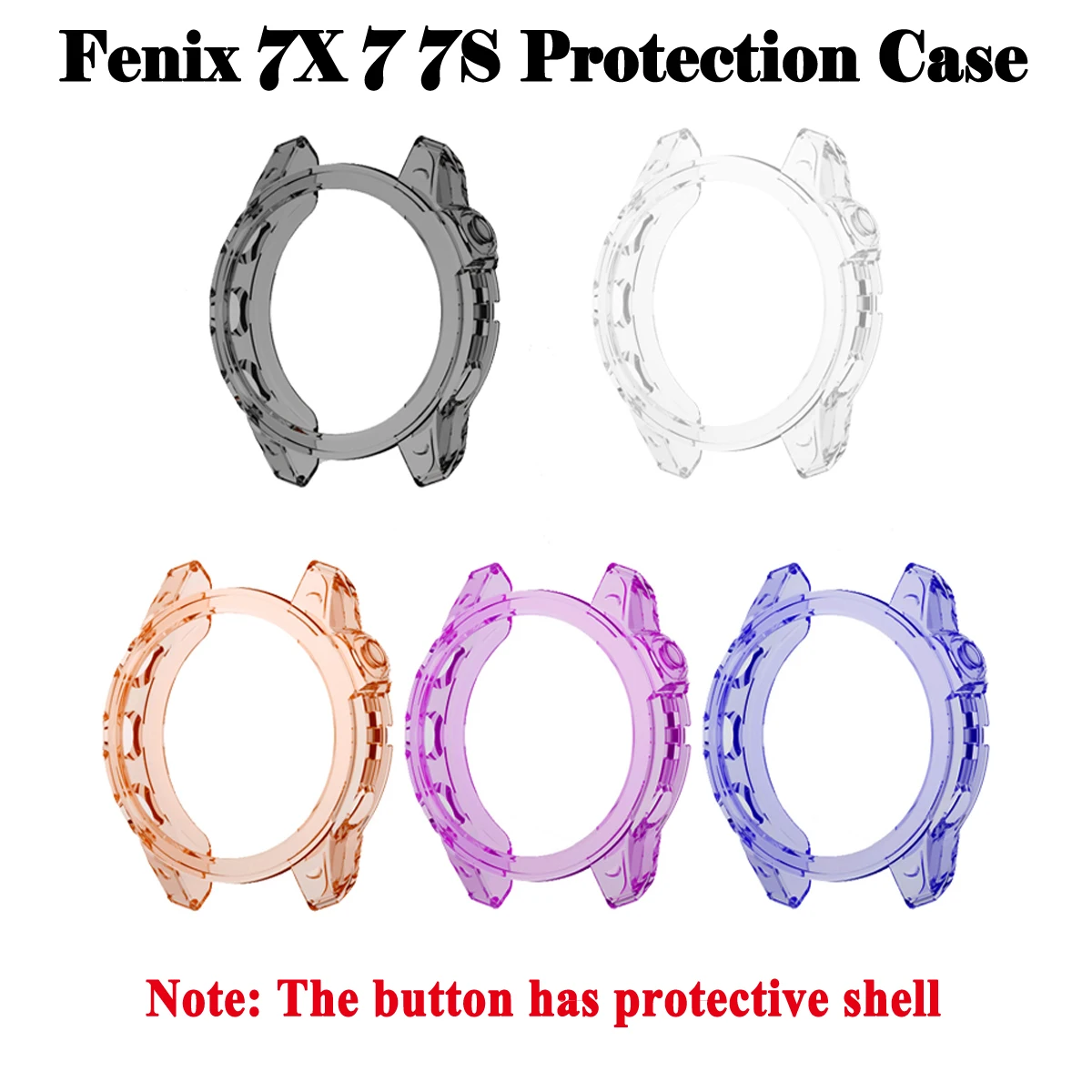 Soft TPU Protection Case For Garmin Fenix 7 7S 7X 5S 5 5X Plus 6S 6 6X Pro Smart Watch Protector Frame Cover Bumper Shell