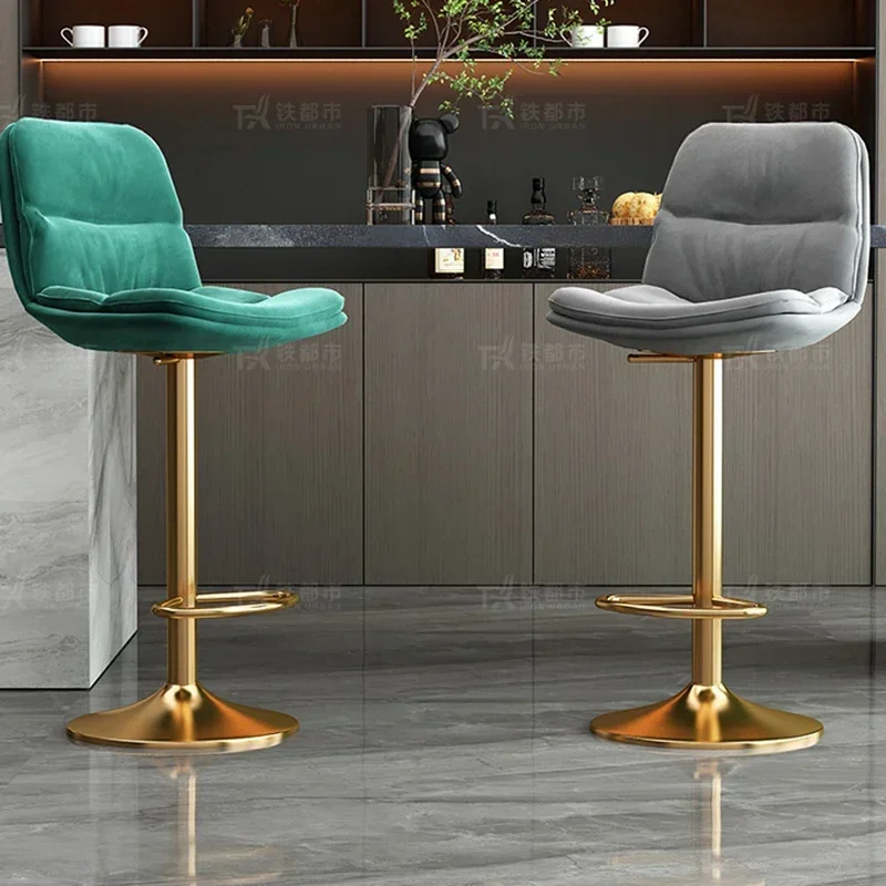 

Chair Beauty Salon Gaming High Bar Backrest Design Cafe Breakfast Chairs Sgabello Cucina Alto Living Room Luxury European Lounge