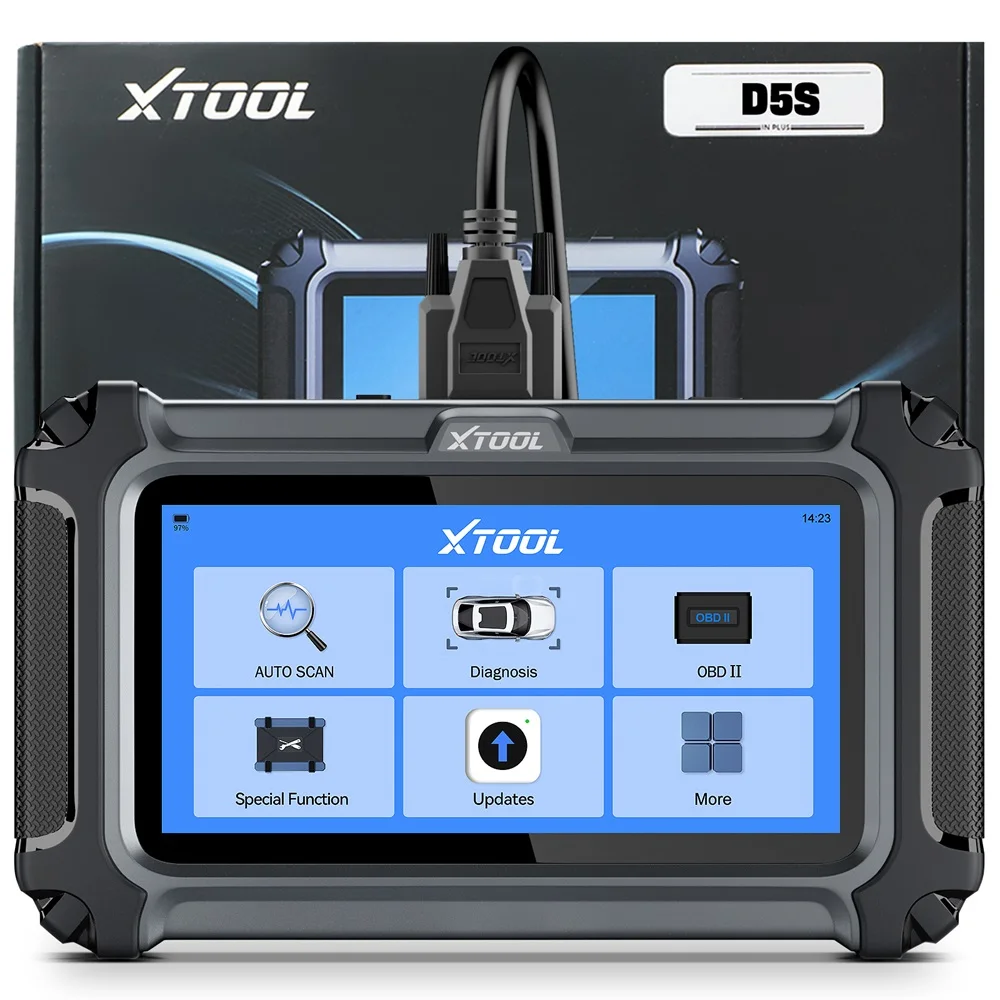 XTOOL D5S Autodiagnosetools ABS SRS Motorübertragungssysteme OBD2-Scanner 16+ Dienstleistungen Alle Funktionen Lebenslanges kostenloses Update