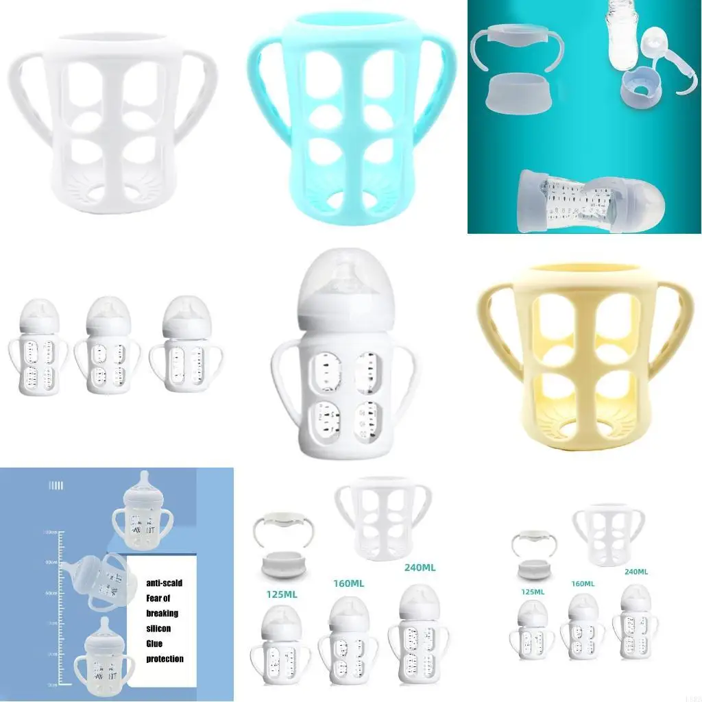 

Ручка для бутылочки для молока Сменный рукав для бутылочки для кормления облегчает переход к самостоятельному кормлению мл L8RB