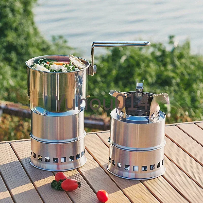 

Stainless Steel Outdoor Firewood Stove, Portable, Folding, Camping, Self-Driving, Tour, Water-Boiling Stove, Picnic