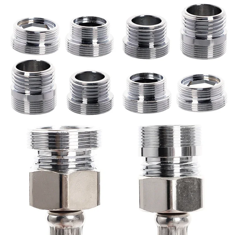 

Aluminum Faucet Connector Outside Inside Thread Water Saving Adaptor Conversion Joints Repair Kitchen Water Tap Adapter Fittings