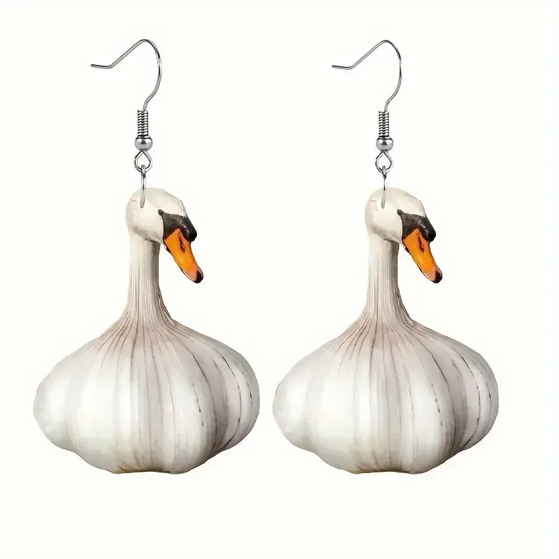 Whimsical Whimsical Beautiful Garlic Duck Earrings Personalized Fashion Exclusive Design Animal Earrings Gifts for Best Friends