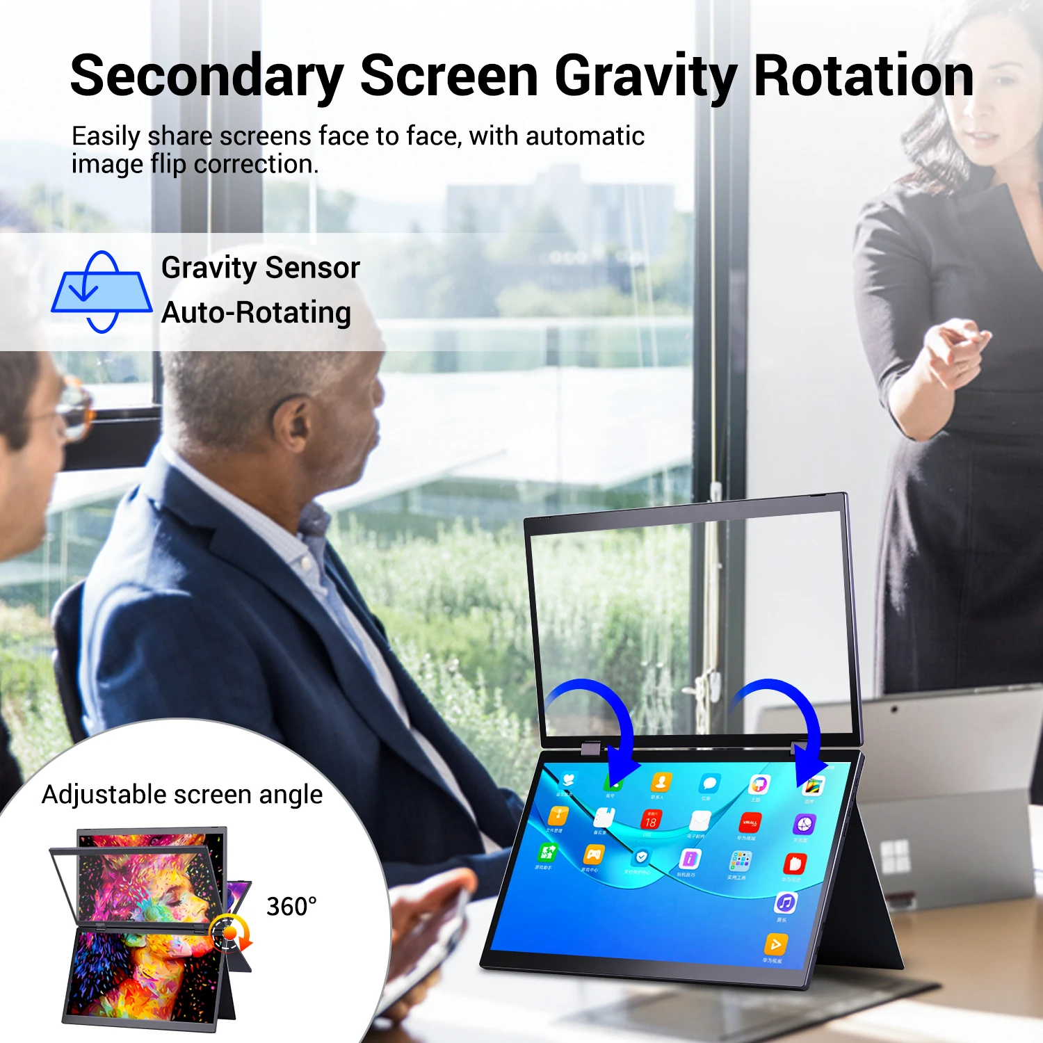 شاشة محمولة 15.6 بوصة شاشة مزدوجة 1080P IPS شاشة ثانية خارجية لأجهزة الكمبيوتر المحمول Mac Switch2 Xbox PS4/5 Xbox Ship من الولايات المتحدة