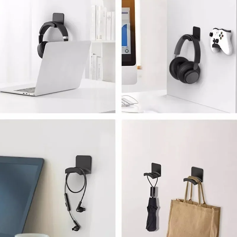 Universal Wall Mounted Headphone Stand Gaming Controller Holder Headset Display Rack Under Desk Hanger Hook for Earphone