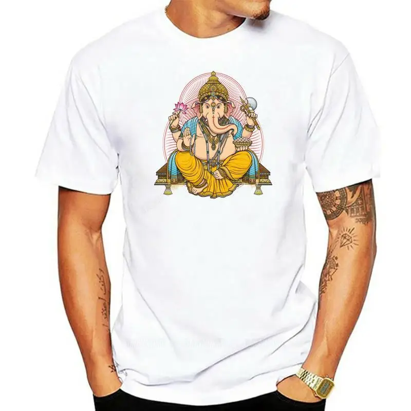 Cotton top Organnic vintage Ganesha Tee For Unisex New Top Design For Man casual Tee-Shirt man summer short sleeve brand t-shirt