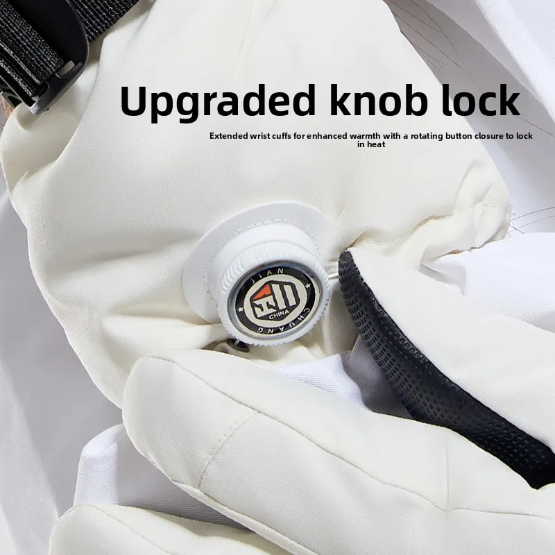 قفازات التزلج مقاومة للماء ومقاومة للاهتراء، معدات ركوب الدراجات على الجليد في الهواء الطلق