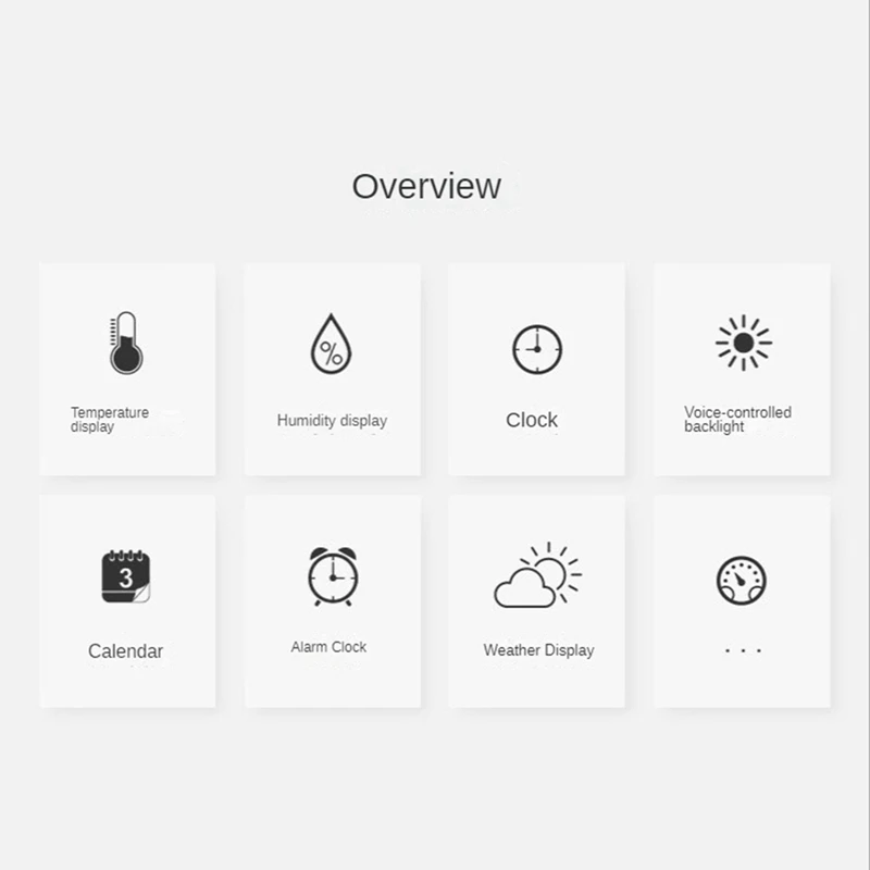 1Set Weather Forecast Station Temperature Humidity Time Date Display Clock Home Plastic