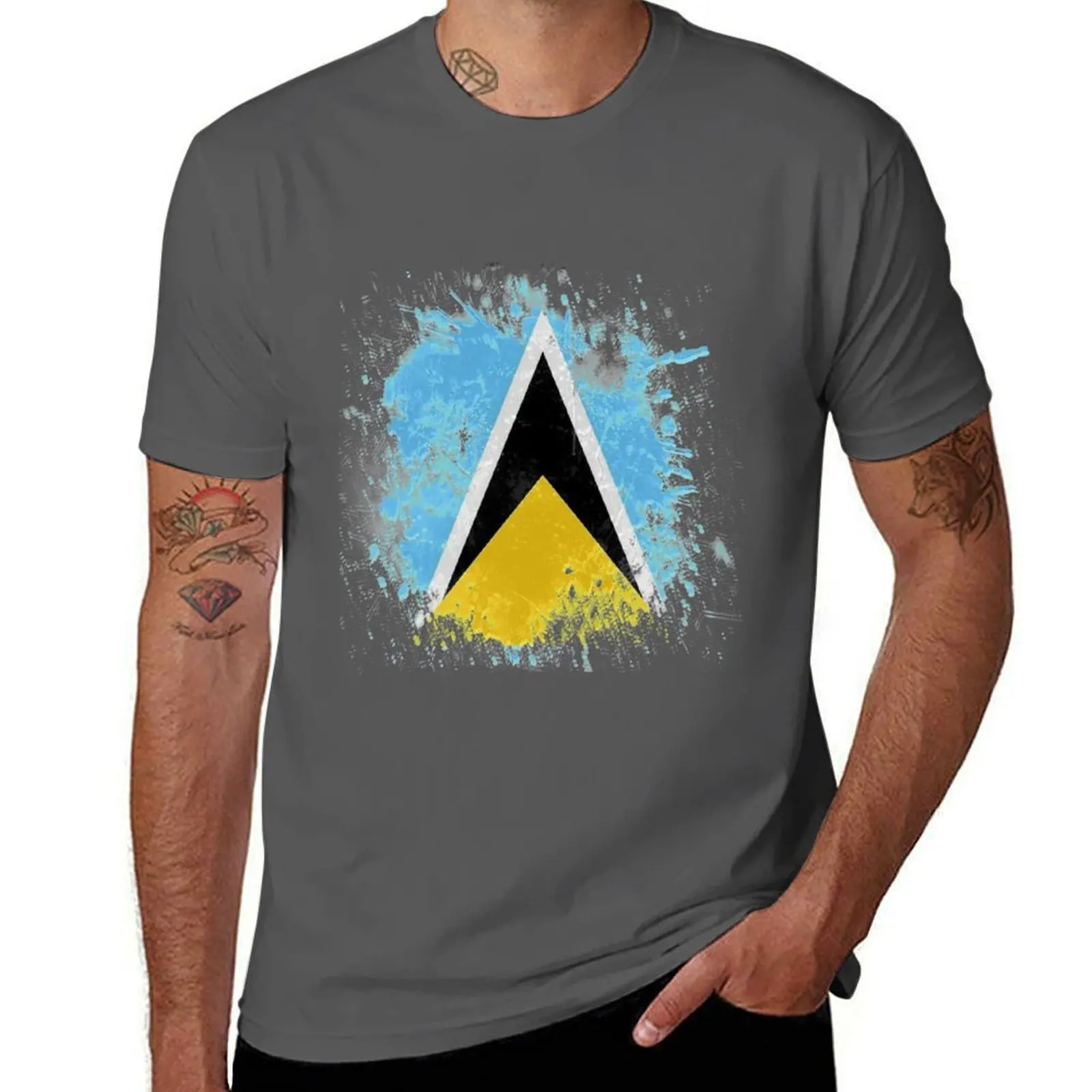 

St. Lucia Splash T-Shirt Casual Loose Daily Wear T-Shirt