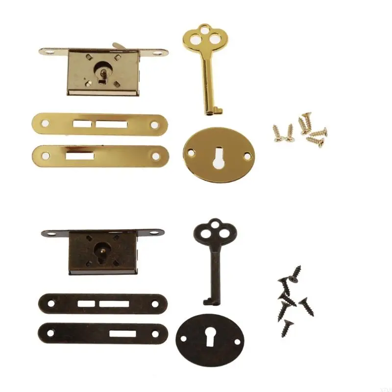 

X7XB Decor Furniture Locks Antique Drawer Locks for