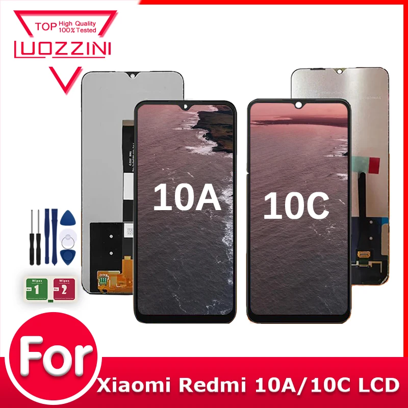 For Xiaomi Redmi 10A 10C 220333QAG 220333QNY 220233L2I 220233L2G LCD NO/With Frame LCD Display Touch Screen Assembly