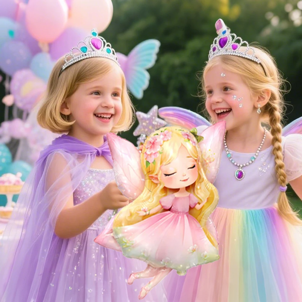 Pink Fairy Foil Balloon Girls  - Bonsai Garden Ideas 评论和价格