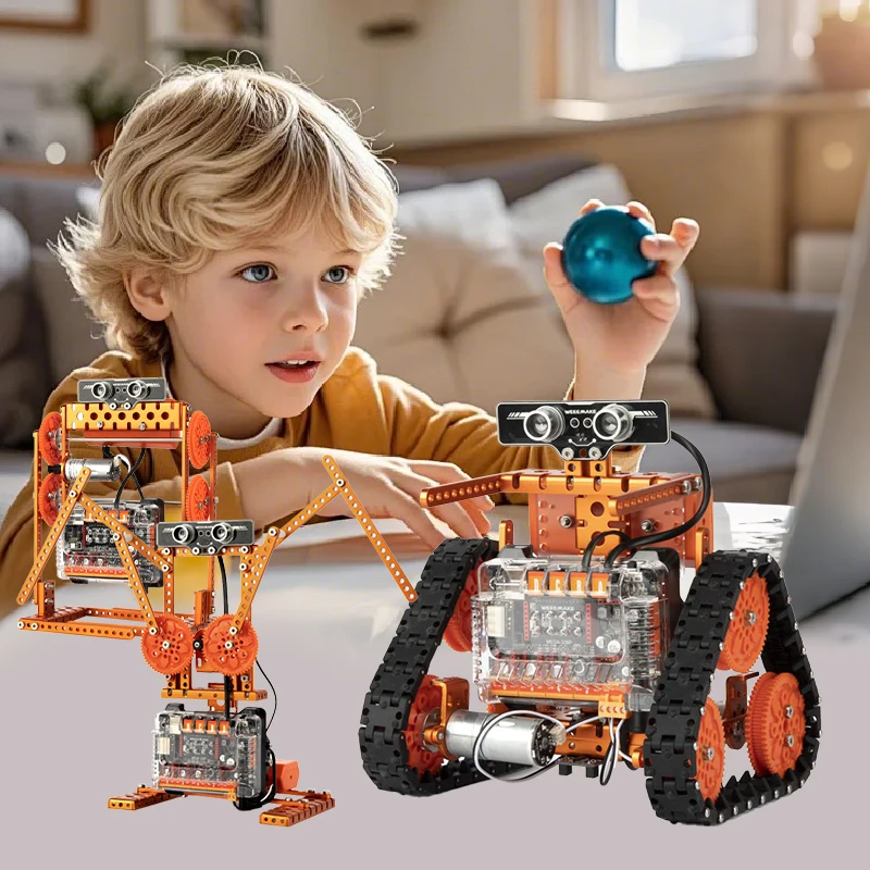 Educational Equipment Smart Coding 6 in 1 Robotics Car Programmable ESP32 Microbit STEM Diy Robotics Kit Education for Student
