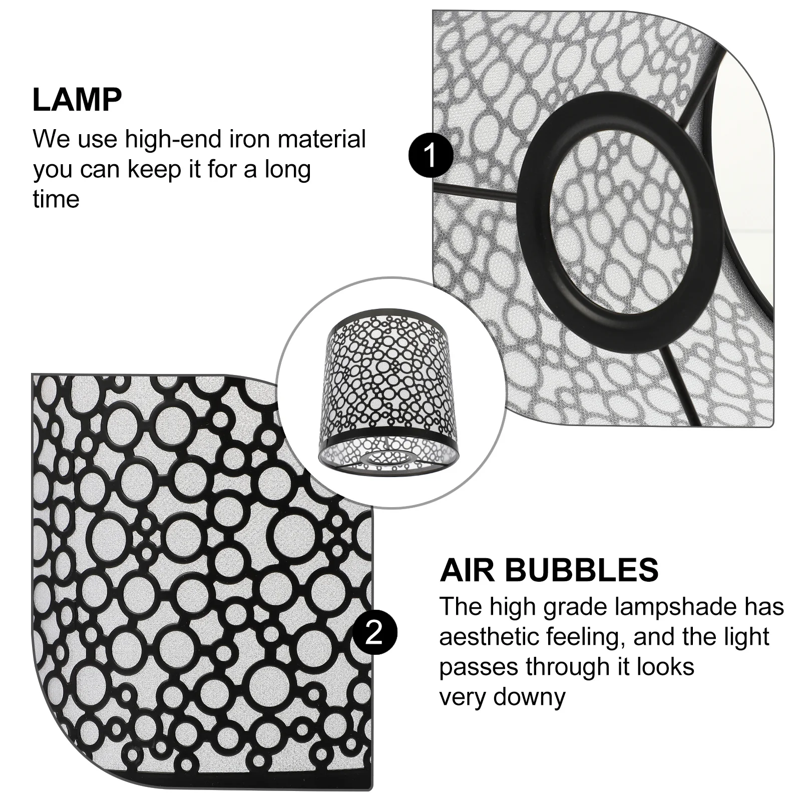 

Vintage Iron Lamp Cover Industrial Drum Shade for Pendant Light Table Lamp Bedroom Chandelier Fixture Decorative Living Room Bar