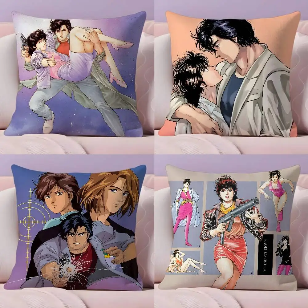 C-city Hunter P-PRIVATE EYES كيس وسادة كيس وسادة فائق النعومة صديق للبشرة نسيج سحابة مثل الراحة وسحاب مخفي