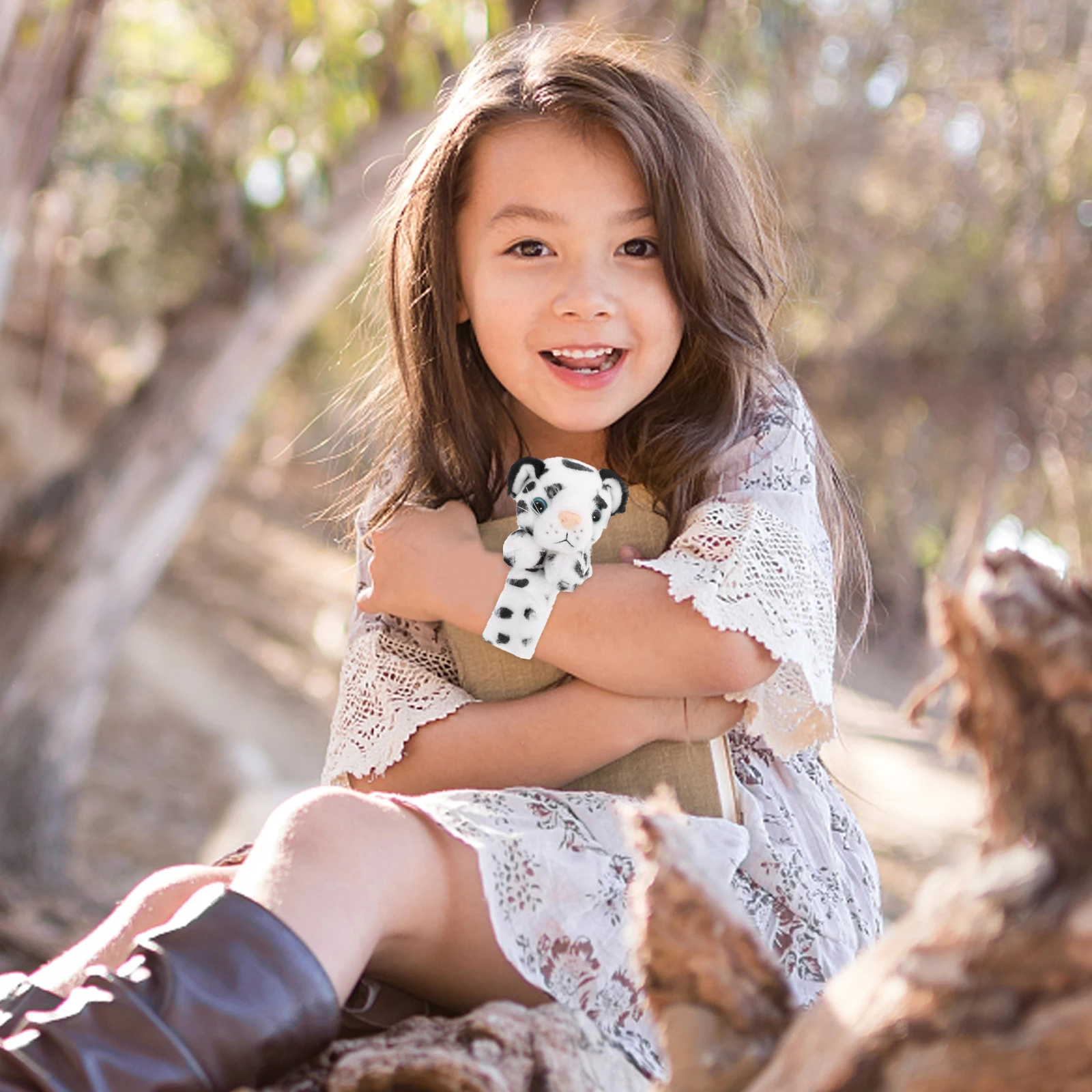 

Animal Slap Bracelets Jungle Theme Snow Leopard Kids Wristb Birthday Party Favors Cartoon Gifts Children Accessories