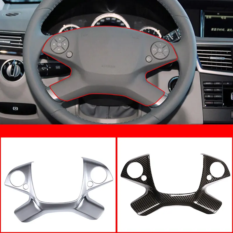 

For Mercedes Benz E-Class W212 E200 300 400 500 550 63 AMG 2009-2013 Car Steering Wheel Button Decorative Frame ABS Accessories