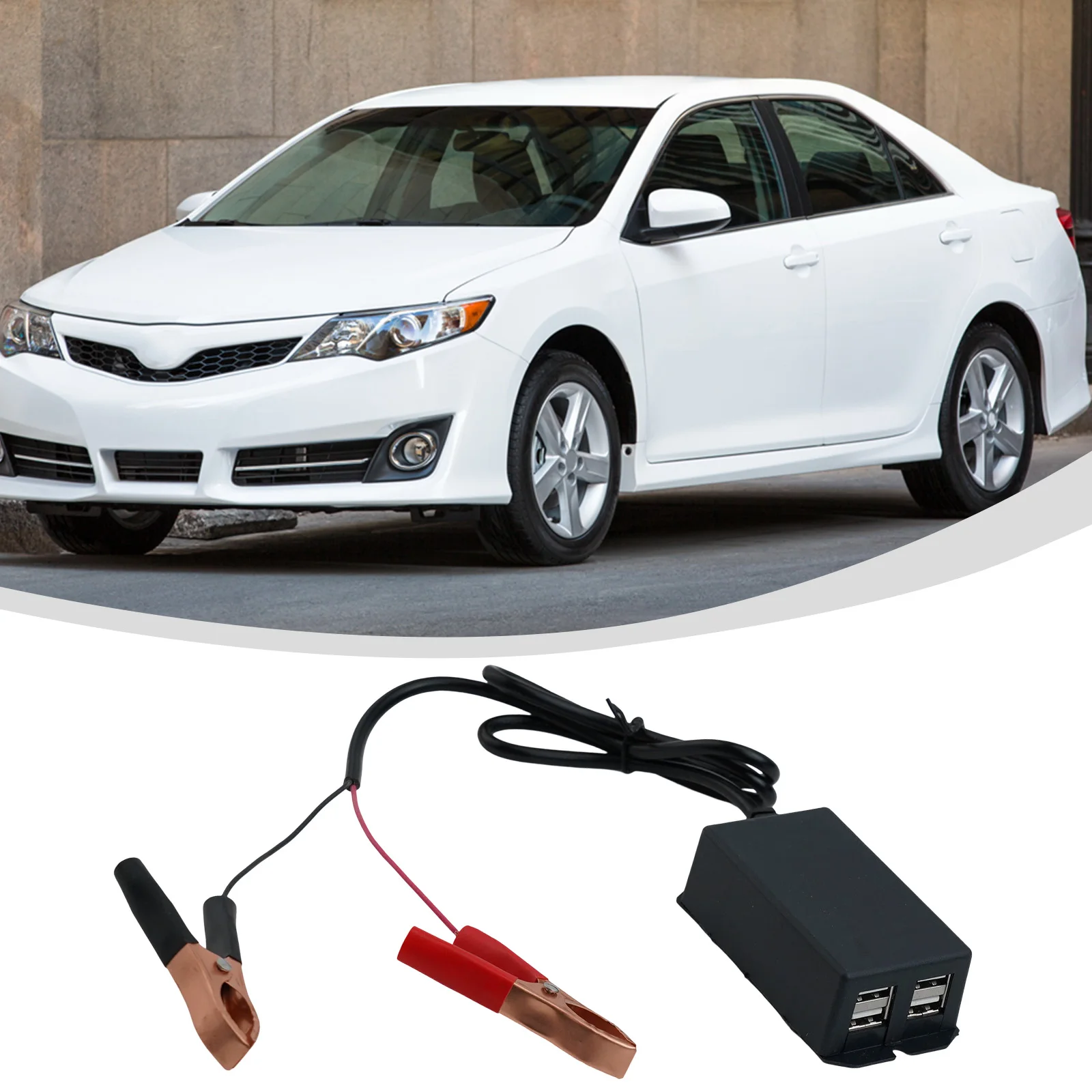Vehicle Charging DC To USB Converter Battery Clips Charger 48MM*80MM*29MM Low Heat Generation Multi-Device Compatibility
