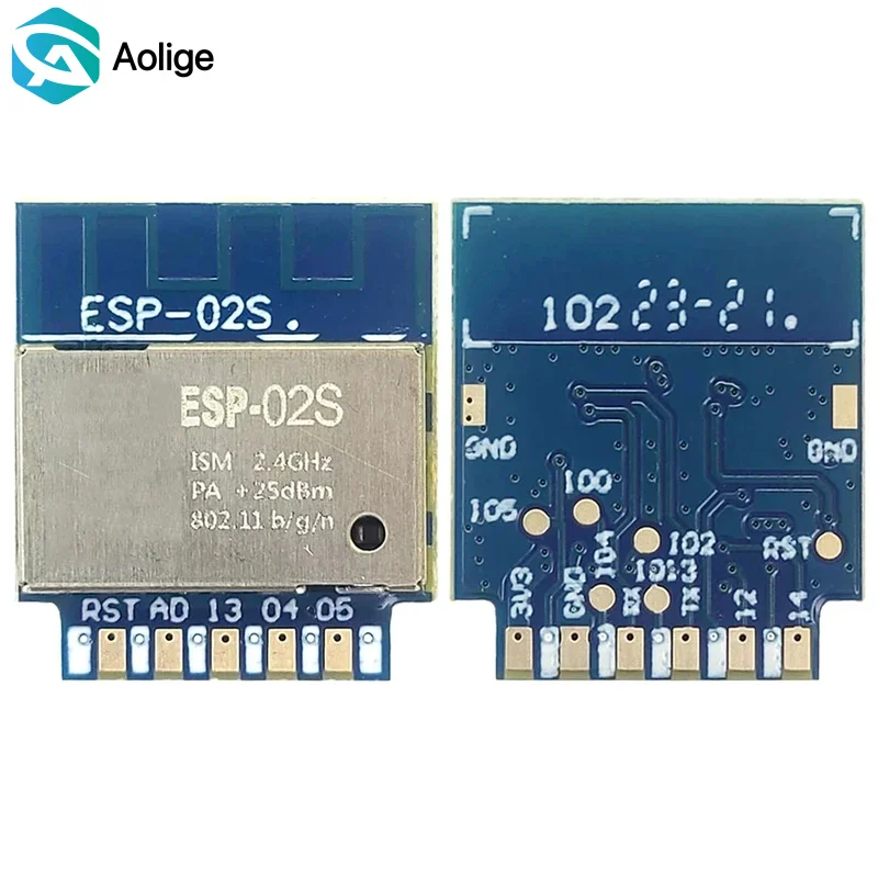 โมดูลรับส่งสัญญาณไร้สายแบบอนุกรม ESP 02S 2.4G Wifi สำหรับบ้านอัจฉริยะ อุตสาหกรรม IoT หน่วยความจำ 1MB Flash ESP02S ESP8285 ESP-02S จำนวน 10 ชิ้น