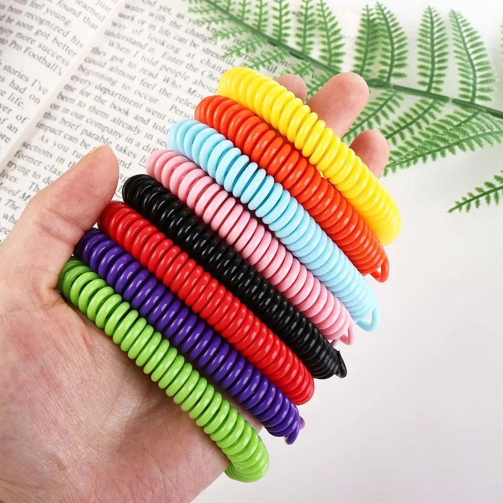 Lobster Clasp Rope Retractable Coil Springs Keychain Stretch Spring Coil Bracelet Spring Spring Keychain Key Hooks Keyring