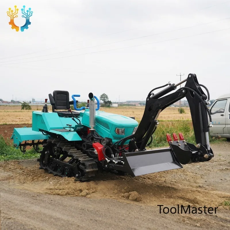 

【2026】 Mini Disc Harrow Cultivators Tractor 4WD Agriculture Farm Front Loader Agricultural Mini Tiller Crawler Tractor With See