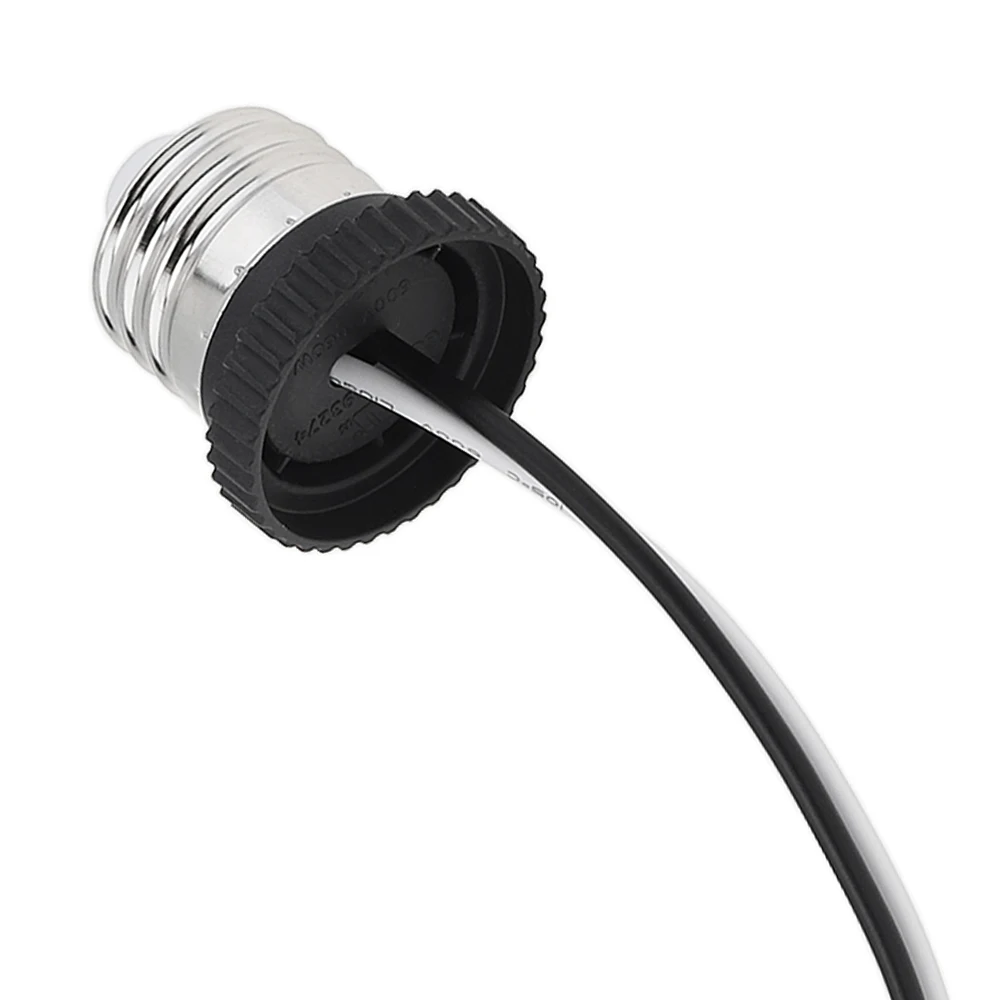 Adaptador de enchufe E26, convertidor de Base media macho, tornillo, enchufe de bombilla Pigtail para luces de techo, accesorios de iluminación