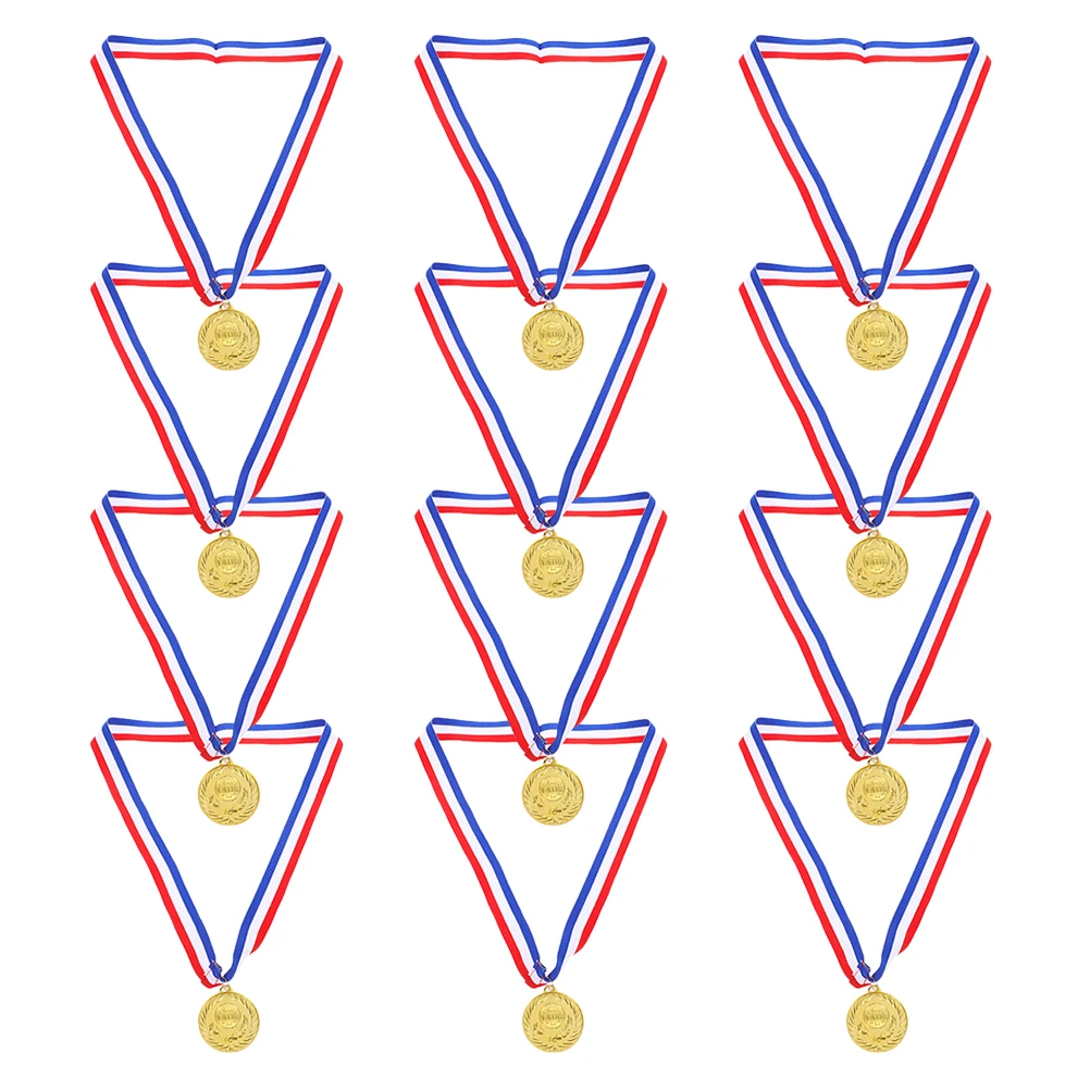 

12pcs Sports Medals For s Gold Silver Bronze Soccer Baseball Basketball Awards Youth Competitions Party Favors Team Sports