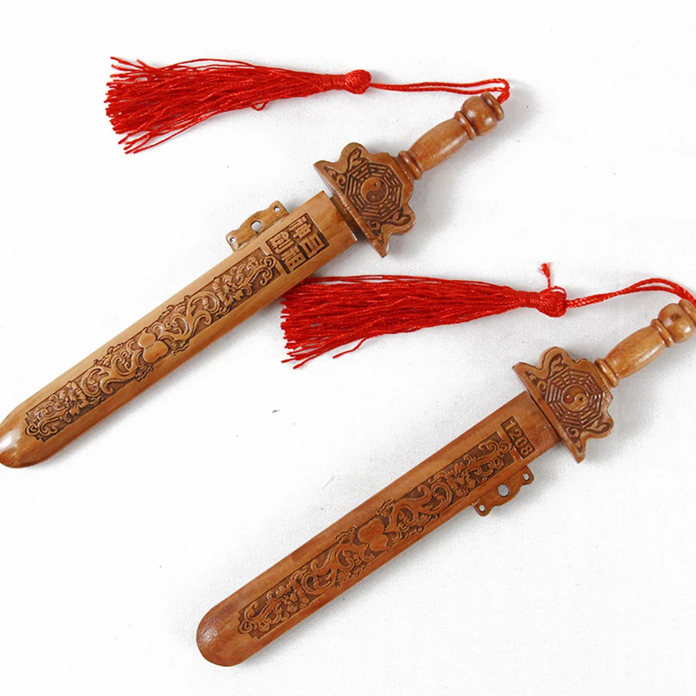 Sword Pretend Chinoiserie Decor Pendants Toy Wall Photo Exorcism Ornament Evil Spirits Craft Kids Amulet