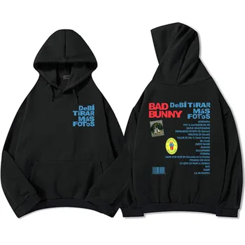 Unisex Streetwear Bad Bunny DTMF Hoodies 2025 ใหม่อัลบั้ม Debí Tirar Más Fotos พิมพ์เสื้อฤดูหนาวสบายชาย Hoodie