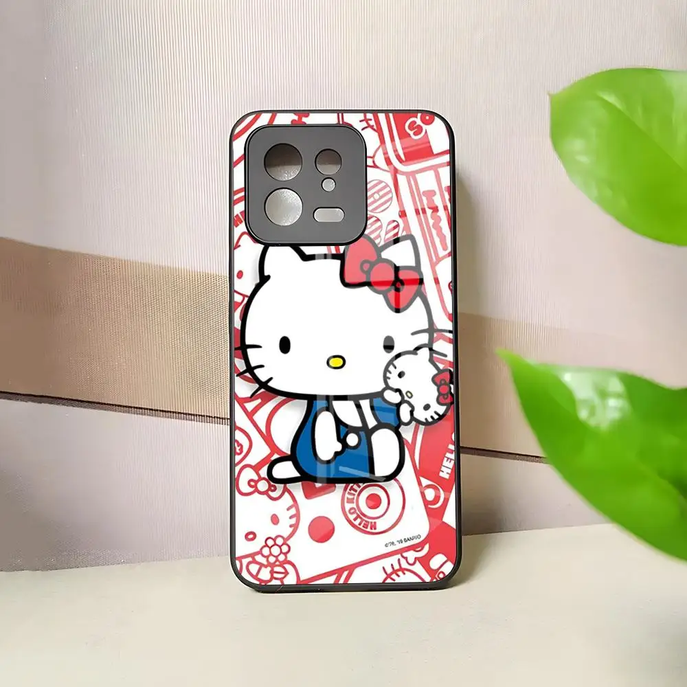 

Hello Kitty Anime Phone Case For Xiaomi 14 Lite 12 Pro 11t 13 Lite POCO M6 M5 X6 X5 X3 F5 F6 Pro Glass Cover