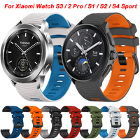 22mm Silicone Smart Watch Band For Xiaomi Watch 2 Pro / S3 / S2 / S1 Active Pro / S4 Sport Color Straps Replace Bracelet Correa