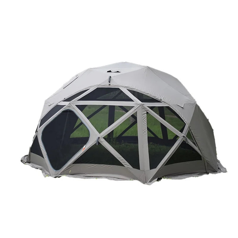 Portable Glamping Four-Season Octagon Fishing Family Camping Dome Hub Tent with Oxford Fiberglass One Bedroom