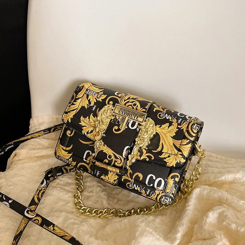 

Premium Leather Women Messenger Bag With Gold Hardware, Luxury Brand Shoulder Crossbody Bag, Fashionable Ladies Designer Tote