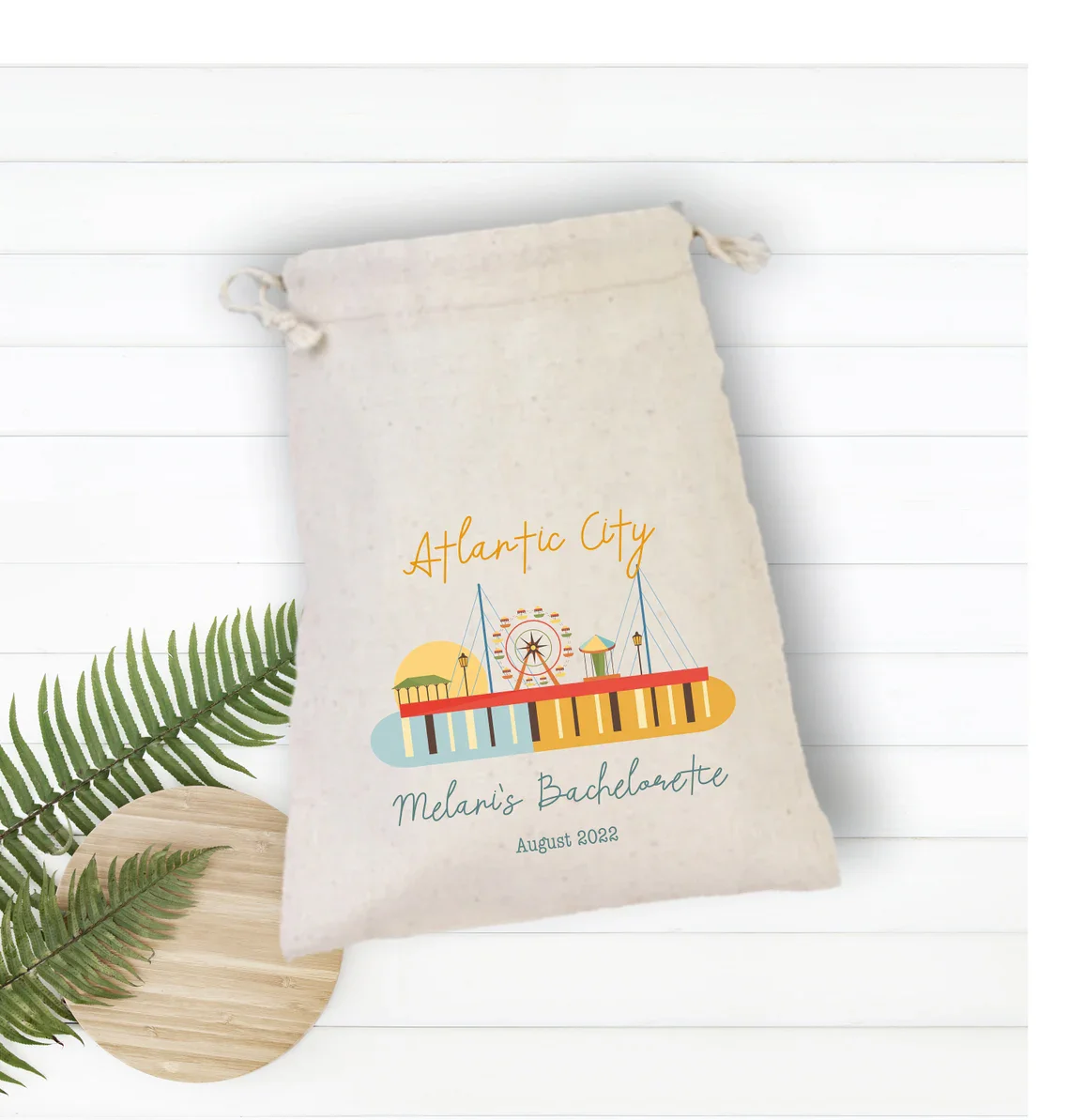 Atlantic City Bachelorette Party Hangover Kit, Atlantic City Party Drawstring Mini Favor Bags, Wedding Part Favor, Atlantic City