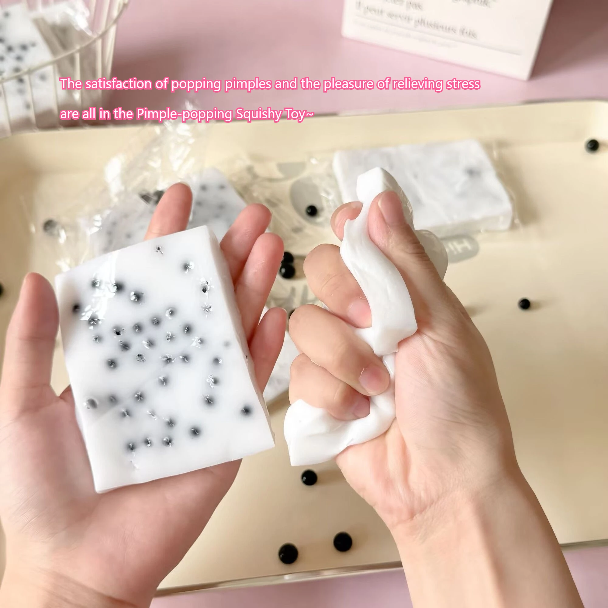 Nouveau Taba Squshy doux collant drôle jouet à presser bloc de boutons pour enfants adultes OCD jouet sensoriel soulagement de l'anxiété cadeau de Relaxation