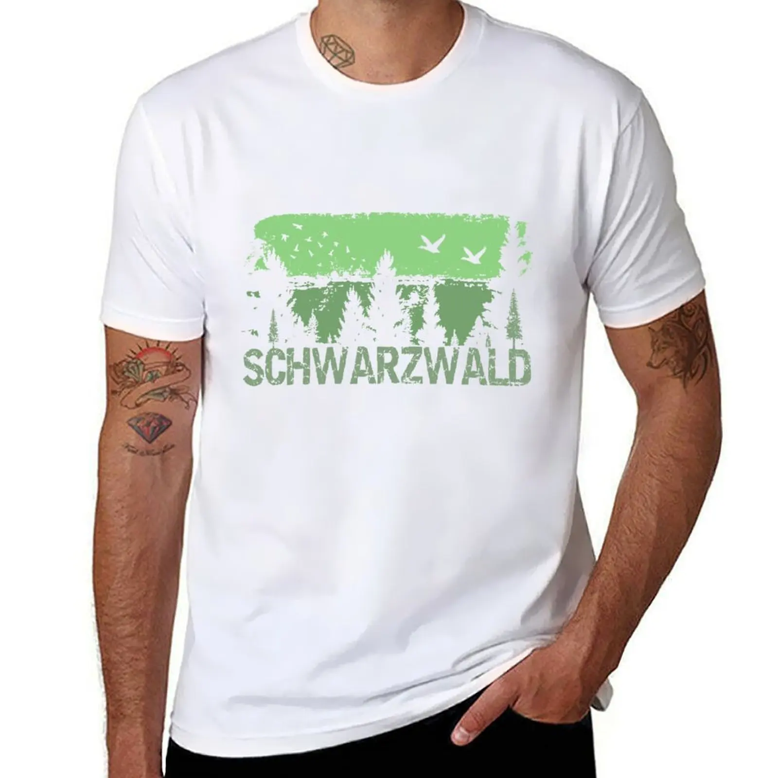 

Футболка Schwarzwald, мужские футболки с рисунком, мужская простая футболка