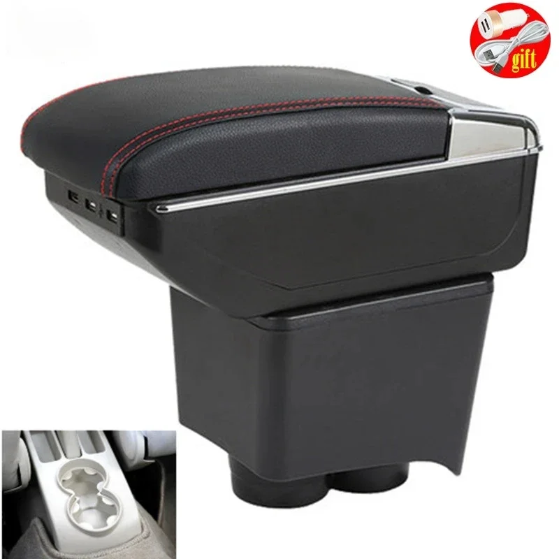 NEW For Volkswagen Polo Armrest For VW Polo 9N 3 Car Armrest box Retrofit parts Storage box car Interior accessories USB