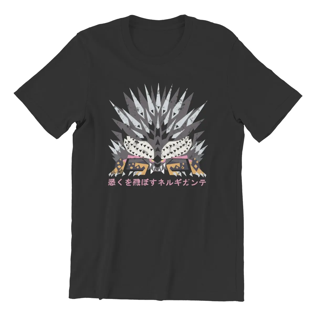 Men's Monster Hunter World Iceborne Ruiner Nergigante Kanji T Shirts plus size 100% Cotton Clothes Casual Present T-Shirts