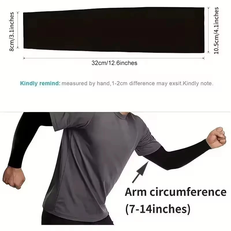 2025 New Unisex UV Resistant Arm Protection Ice Silk Sleeves for Outdoor Sports Sun Protection Breathable Ice Sleeves
