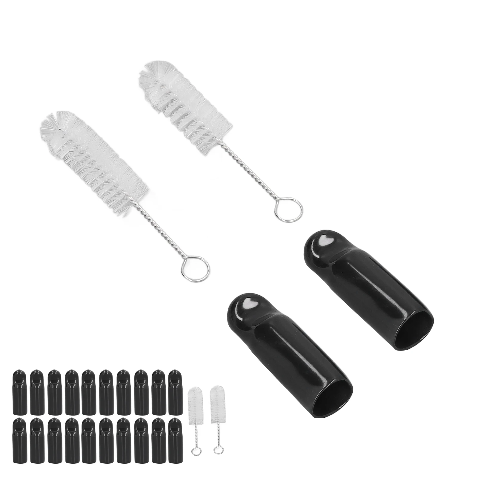 Escova para torneira de barril de cerveja, kit de cobertura de torneira de cerveja, ampla, compatível com borracha macia, aço inoxidável, silicone, fácil remoção para casa, bar