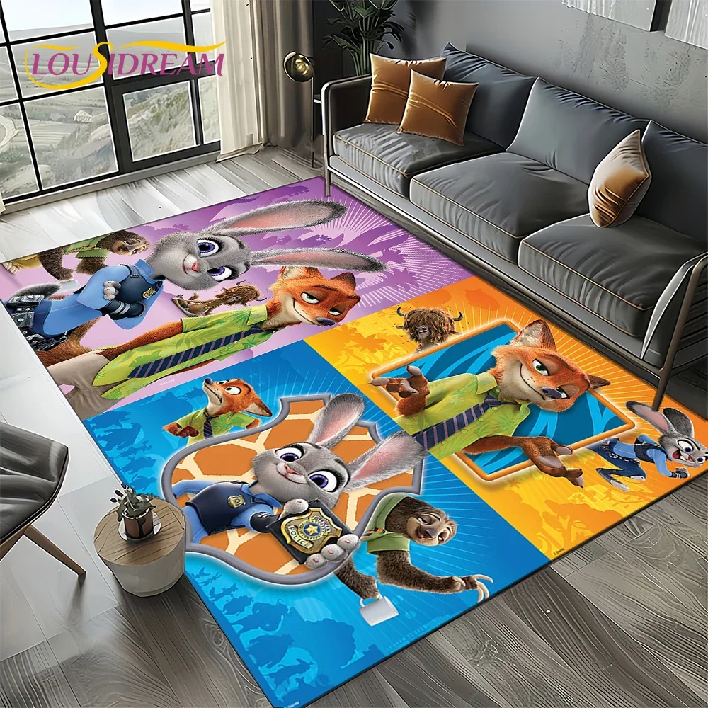 Zootopia 27 Style Cartoon Animal Judy Carpet Rug for Bedroom Living Room Home Sofa Decoration,kids Large Decor Floor Mat Gift 3D