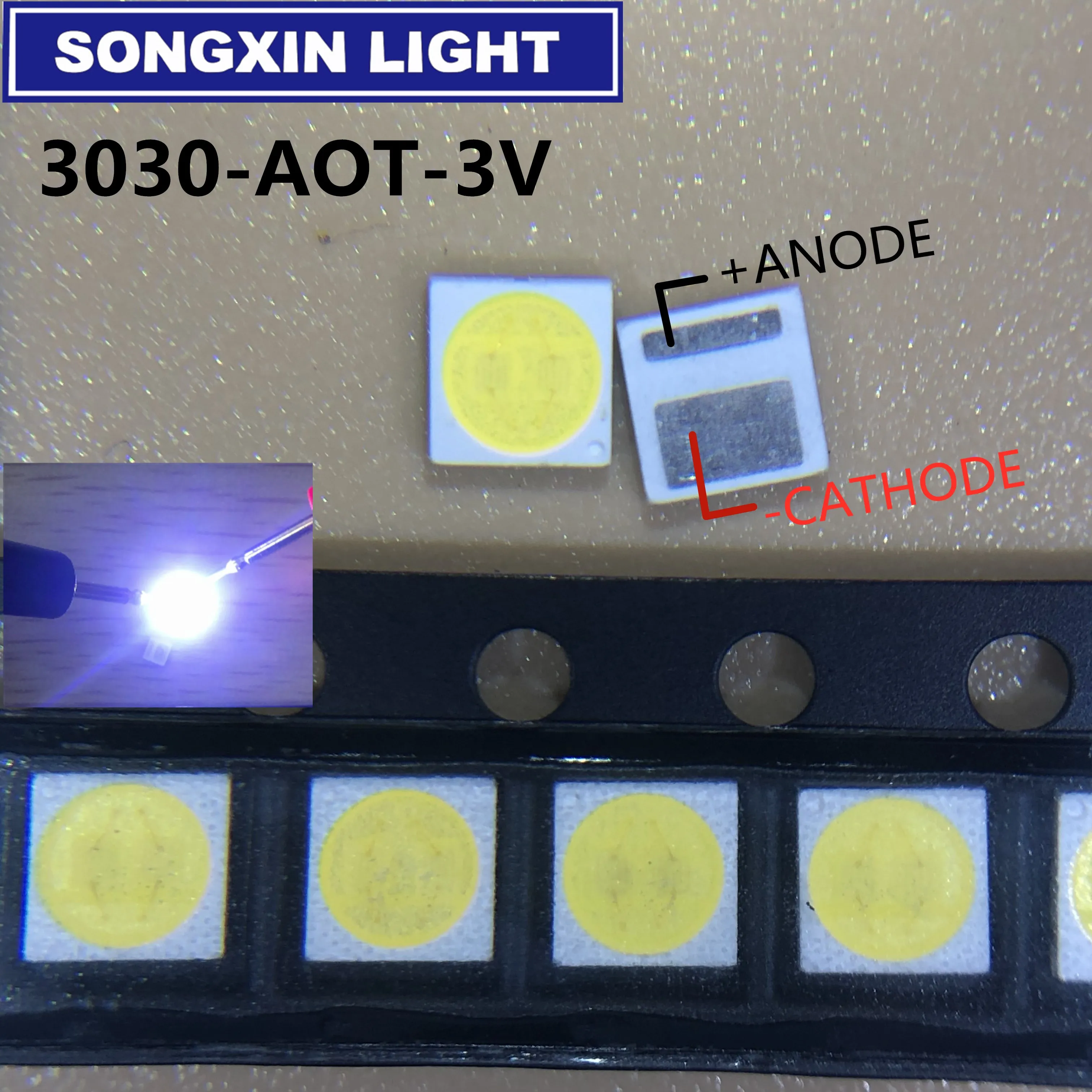 High Power LED Backlight 1.5W 3V 94LM 100PCS