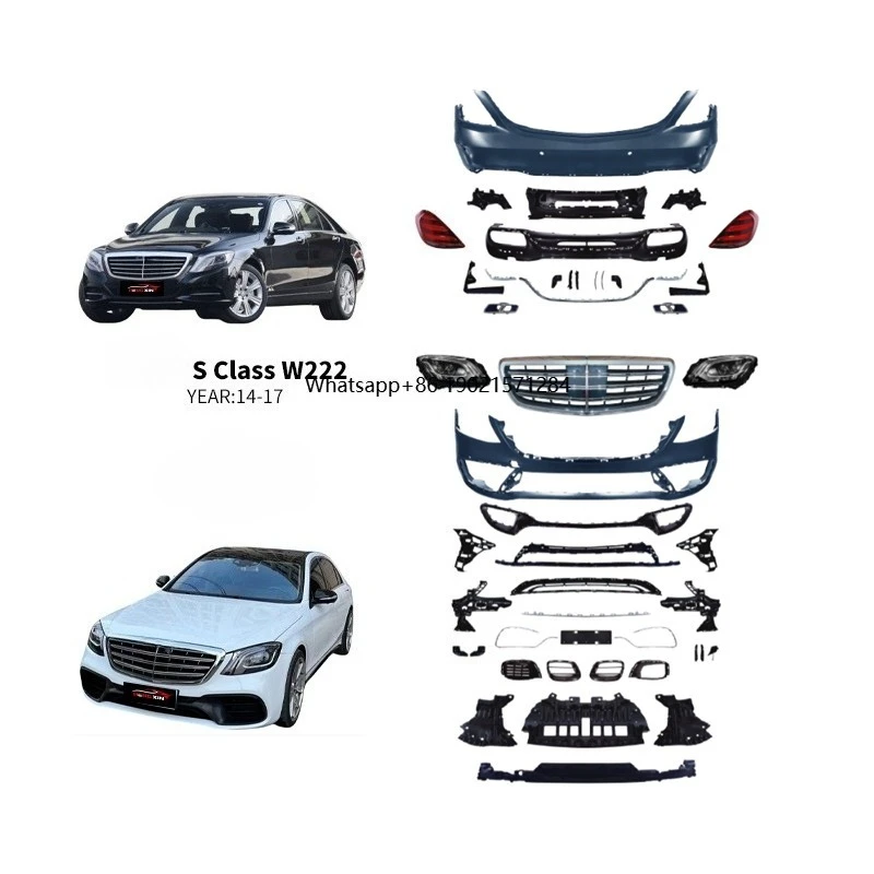 

Комплект кузова для S-класса W222 14-17 старый в новый комплект для переоборудования Amg63 Передний и задний бампер в сборе Bodykit Автозапчасти Автомобильные аксессуары