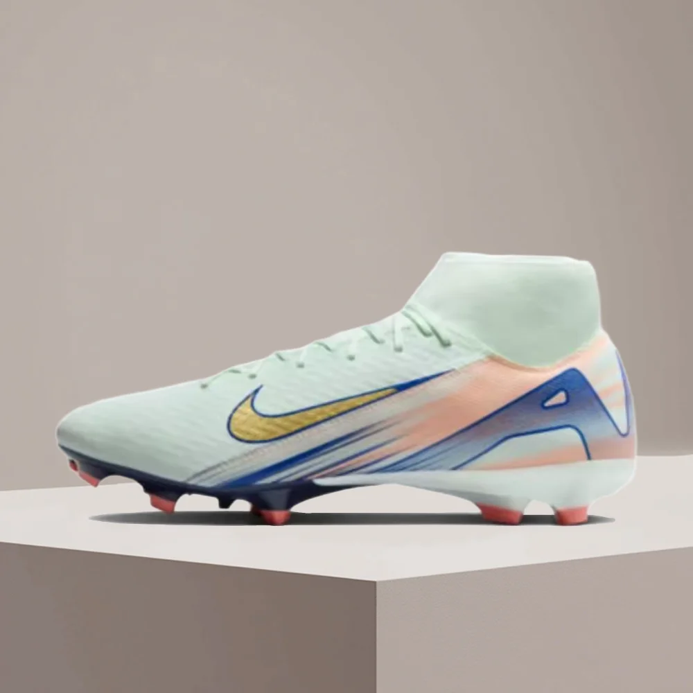 Nike Mercurial Superfly 10 Academy MDS Men's Soccer Cleats  Beige-Orange, Leather Upper, Non-Slip & Durable Build FZ1380-300