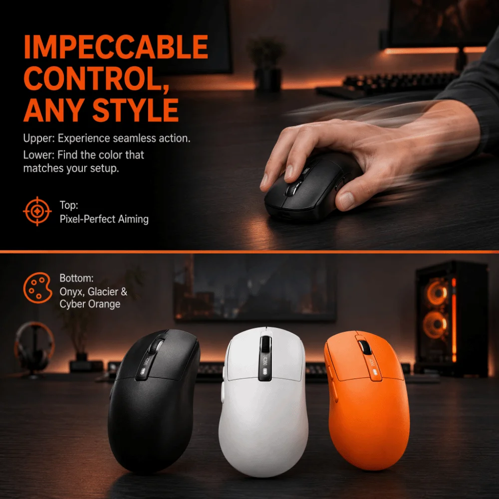 Mini Digital Display Wireless Mouse Rechargeable Ergonomic Gaming Mouse Lightweight Power Display 2.4G Bluetooth Mouse Office
